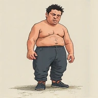 Ilustración de una persona con baja energía (antes)